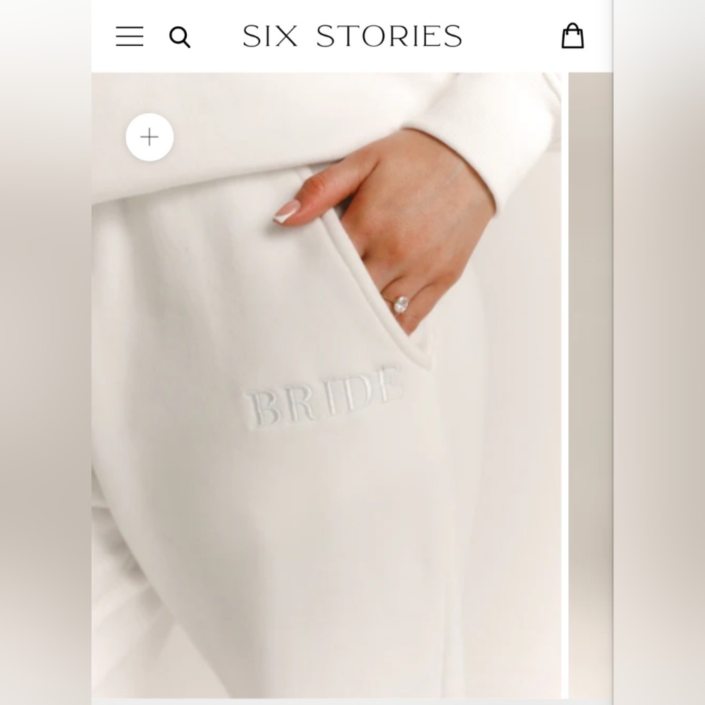 Six Stories Medium Bride Statement Sweatpants - image 3